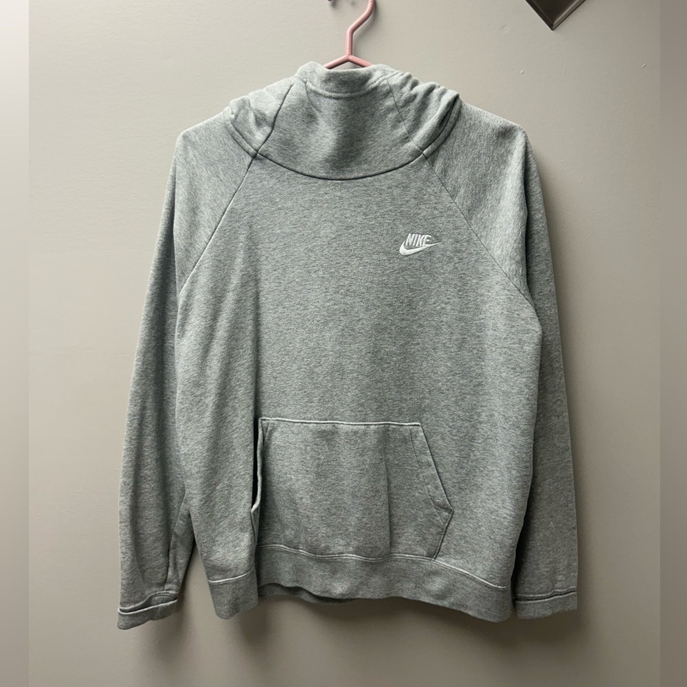 Nike Sportswear Essential‎ Funnel-Neck Grey Pullover Hoodie